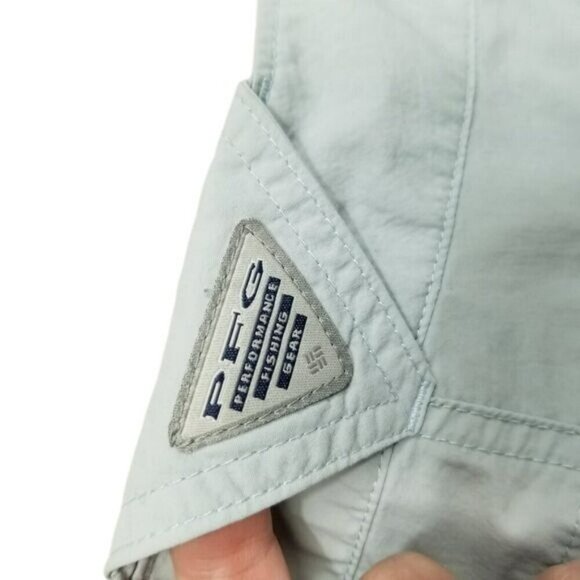 Columbia Womens Omni-Shade Shorts M Light Bluish Gray Nylon Outdoor Hiking - Picture 12 of 13